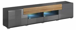 TV stol Torsone 113, Grandson hrast, Antracit, Sjajni antracit, 47x208x40cm