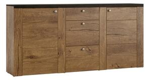 Komoda Salelbo 113, Hrast lefkas, Tamni hrast, 85x176x37.1cm