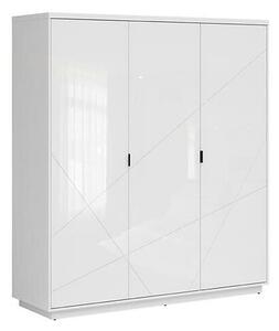 Ormar Fivale 116, Bijela, Sjajno bijela, 200.5x180x56.5cm