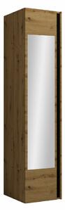 Ormar Hartford 370, Crna, Artisan hrast, 186x40x44cm