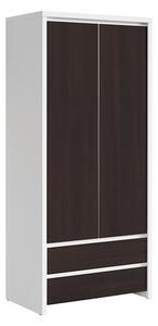 Ormar Nolroma 117, Bijela, Wenge, 200.5x90x55.5cm