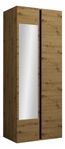 Ormar Hartford 368, Artisan hrast, Crna, 186x74x44cm