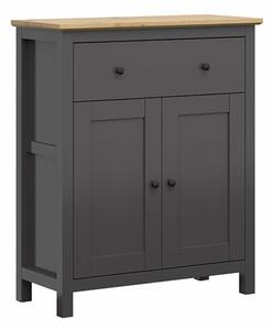 Komoda Sordoro 126, Artisan hrast, Grafit, 121x101x44cm