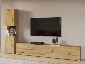 Dnevni boravak Revmiru 105, Artisan hrast, Crna