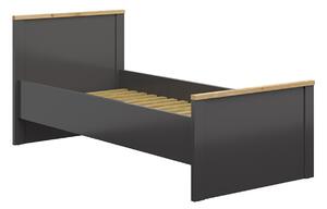 Krevet Sordoro 132, Grafit, Artisan hrast, 95x100.4cm