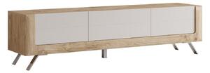TV stol Sovera 104, Svijetlo siva, Zlatni hrast, 51.8x199.2x48cm