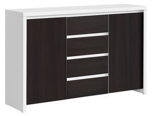 Komoda Nolroma 103, Wenge, Bijela, 92x143.5x40.5cm