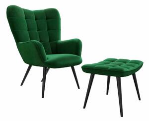 Fotelja Comfivo 320, Zelena, S torbicom, 96x78x73cm