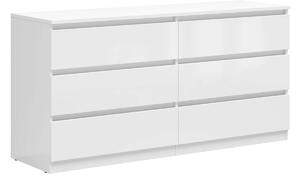 Komoda Livevaro 116, Bijela, 75.5x150x45cm