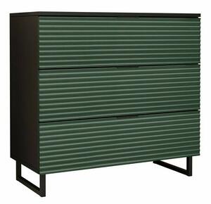 Komoda Sarasota M100, Zelena, Grafit, 76x80x40cm