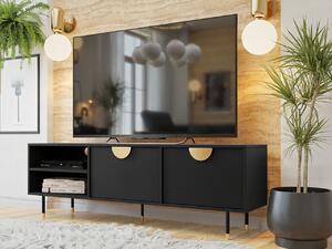 TV stol Comfivo Levevai 105, Crna, Zlatno, 58x180x40cm