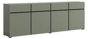 Komoda Alfere 100, Zelena, Crna, 78.3x224.8x40cm