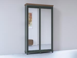 Ormar Tolnue 129, Hrast lefkas, Tamnozelena, 216.1x120.1x50cm
