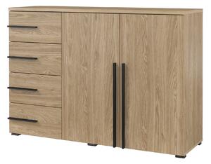 Komoda Austin AY114, Crna, Hrast, 93.9x134.4x40cm
