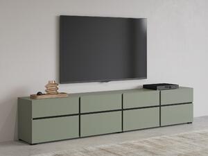 TV stol Alfere 101, Crna, Zelena, 48.2x224.8x40cm