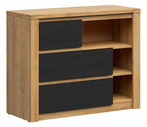 Komoda Boston 642, Hrast, Crni hrast, 84x104.5x42cm