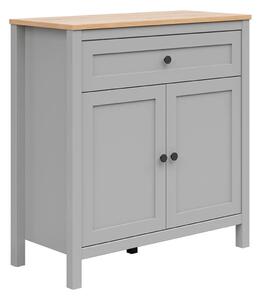 Komoda Mavtivi 104, Svijetlo drvo, Siva, 93.5x89.5x40.5cm