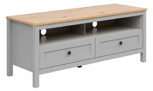 TV stol Mavtivi 112, Svijetlo drvo, Siva, 52.5x129x46.5cm