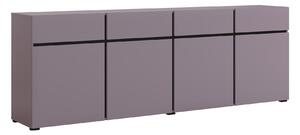 Komoda Alfere 100, Crna, Purpurna boja, 78.3x224.8x40cm