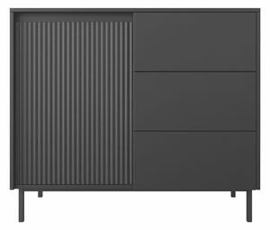 Komoda Comfivo Delruva 100, Crna, 90x103x50cm