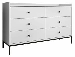 Komoda Comfivo Etmore 101, Bijela, 80x130x40cm