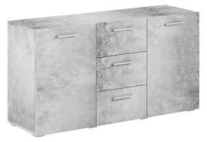 Komoda Austin 333, Boja betona, 69x132x39cm