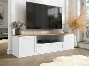 TV stol Comfivo Ruvlare 103, Bijela, Hrast lefkas, 48x182x43cm