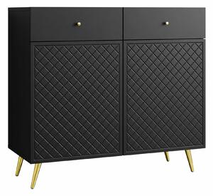 Komoda Comfivo Nuromo 100, Crna, 92x100x42cm