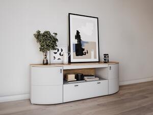 TV stol Tenelmo 114, Hrast, Siva, 61x180x44cm