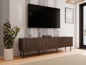TV stol Dortivu 104, Orah, Crna, 58x201x40cm