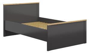 Krevet Sordoro 132, Grafit, Artisan hrast, 95x130cm