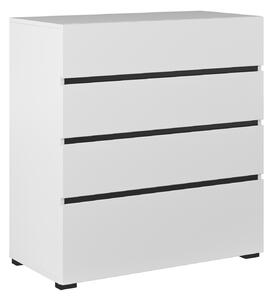 Komoda Alfere 121, Crna, Bijela, 85.1x80x40cm