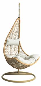 Viseća stolica Comfivo 313, Smeđa, Beige, 195x95x95cm
