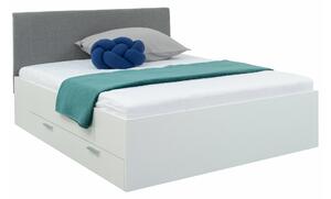 Krevet Boston 545, Bijela, Siva, 91x145cm