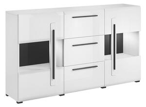 Komoda Ophsalu 106, Bijela, Sjajno bijela, 102.8x180x39.1cm