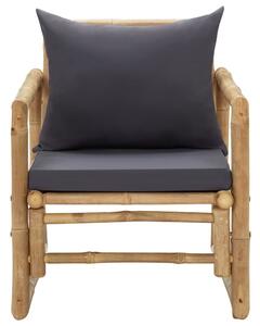 VidaXL Vrtne stolice s jastucima 2 kom od bambusa