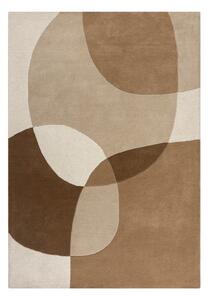 Smeđi/bež vunen tepih 120x170 cm Glow – Flair Rugs