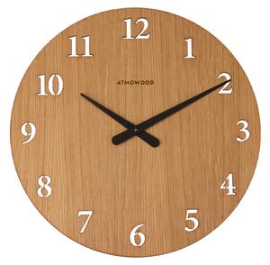 ATMOWOOD sat s numeričkim brojčanikom hrast 50 cm - crne kazaljke
