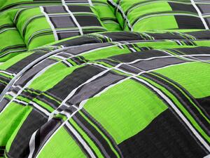Posteljina od krepa CUBE zelena Dimenzije posteljine: 70 x 90 cm | 140 x 200 cm