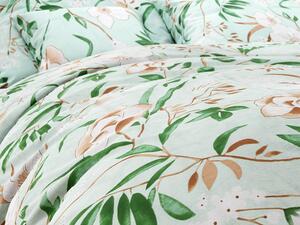 Posteljina od flanela VENIGRO zelena + jastučnica 40x50 cm gratis
