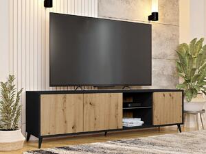 TV stol Comfivo F109Artisan hrast, Crna, 180x52x40cm