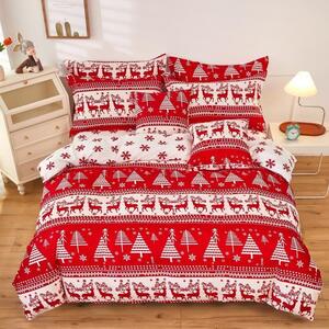 Pamučna posteljina BOŽICNI UGODJAJ crvena Dimenzije posteljine: 2 ks 70 x 90 cm | 200 x 220 cm