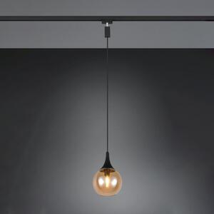Trio Lighting Lumina viseća svjetiljka za šine DUOline, jantarne boje, prigušiva, Bež, Dnevni boravak/blagovaonica, Staklo