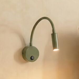 TK Lighting Zidna svjetiljka Lagos, maslinasto zelena/crna, G9, visina 45 cm, metal, prigušiva, Zelena, spavaća soba, Metal