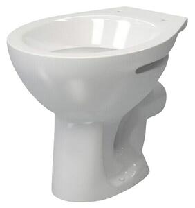 Stajaća WC školjka Delta P (S rubom za pranje, Bez posebne glazure, Oblik ispiranja: Duboko, WC odvod: Vodoravno, Bijele boje)