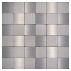 Samoljepljiva mozaik pločica SAM 4MM99 (30,5 x 30,5 cm, Metal, Srebrne boje)