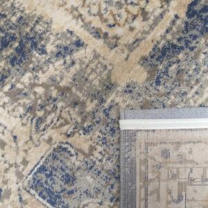 Tepih u bež-smeđoj boji s plavim vintage uzorkom Širina: 200 cm | Duljina: 290 cm