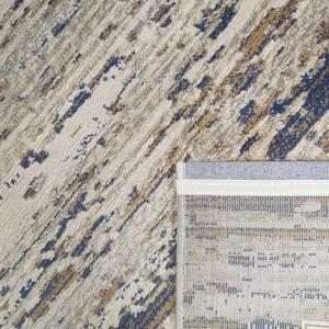Moderni tepih u bež-smeđoj boji s plavim detaljem Širina: 200 cm | Duljina: 290 cm