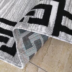 Elegantan sivo-crni tepih s ukrasima Širina: 120 cm | Duljina: 170 cm