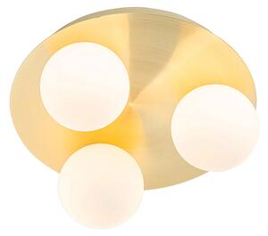 Moderna kupaonska stropna svjetiljka od mesinga 3 svjetla - Cederic